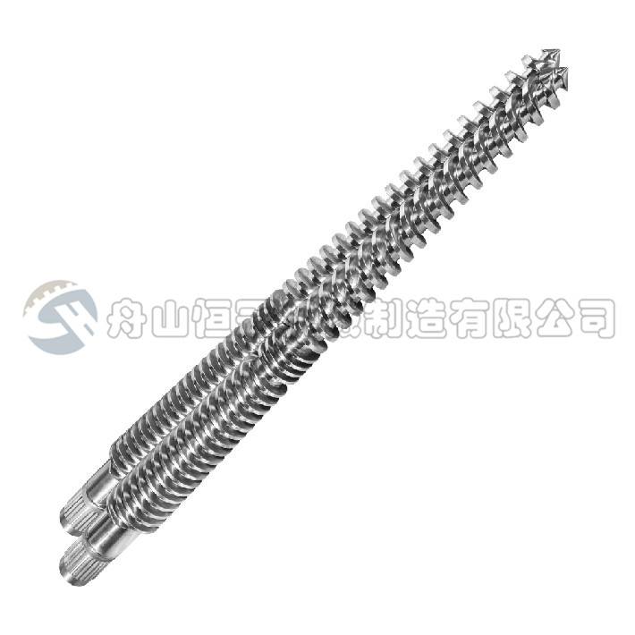 Conical twin screw