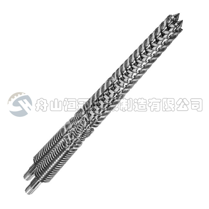 Conical twin screw