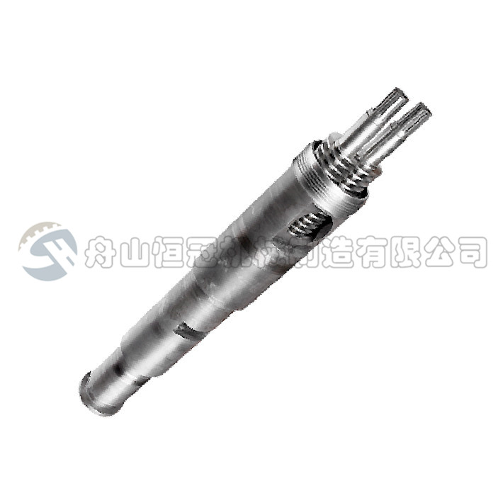 Conical twin screw barrel