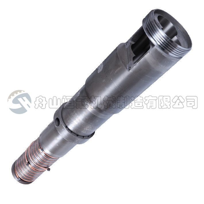 Conical twin screw barrel